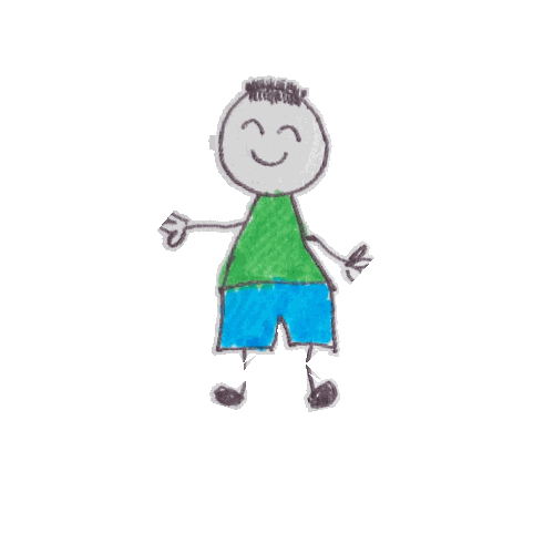 Boy waving character asset